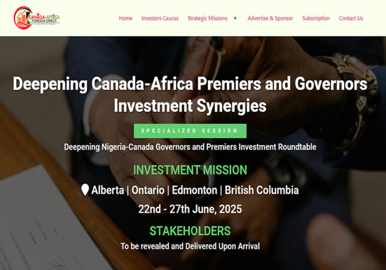 Deepening Canada-Africa Premiers and Governors Investment Synergies